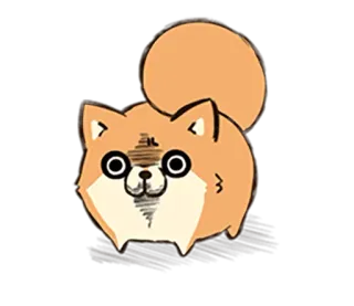 🐶 Hund, Shiba Inu, süß, Tier, Cartoon, Sticker telegram sticker
