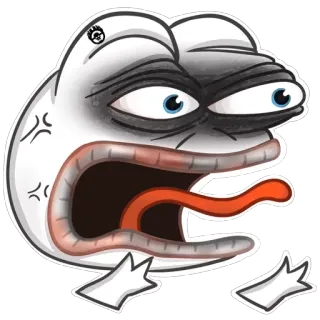 😡 Pepe the Frog 佩佩, 青蛙, 表情包, 网络迷因, 生气, 沮丧 whatsapp sticker