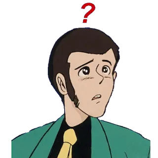 ❓ Frage, unsicher, Cartoon, denken, verwirrt, Person telegram sticker