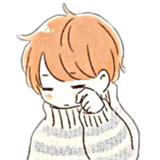 🌨 sedih, anime, anak laki-laki, menangis, kartun, ilustrasi telegram sticker