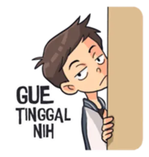 😝 GUE
TINGGAL
NIH 漫画, 少年, 表情, インドネシア, 退屈, 去る telegram sticker