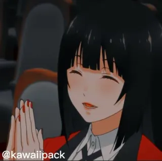 🥢 @kawaiipack anime, girl, smiling, kawaii telegram sticker