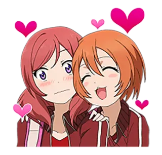 💕 Anime, Tình yêu, Tình bạn, Dễ thương, Hoạt hình, Minh họa telegram sticker