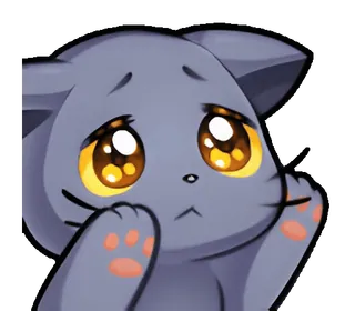 😿 猫, 可爱, 卡哇伊, 动物, 悲伤, 小猫 telegram sticker