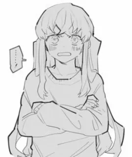 ☁️ ゴゴゴ Anime, Manga, Meisje, Boos, Staand whatsapp sticker