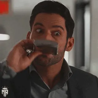 🥃 Lucifer Morningstar Lucifer TV 프로그램, Fox, 넷플릭스, 악마, 톰 엘리스 whatsapp sticker