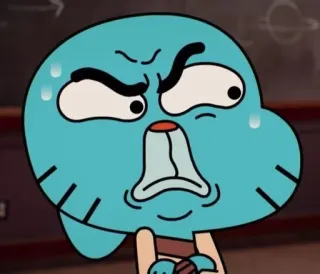 🤨 Gumball The Amazing World of Gumball kartun, kucing, lucu, kesal, Gumball telegram sticker