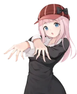 🤩 Chika Fujiwara Kaguya-sama: Love Is War 动漫, 千花, 可爱, 卡哇伊, 女孩 telegram sticker
