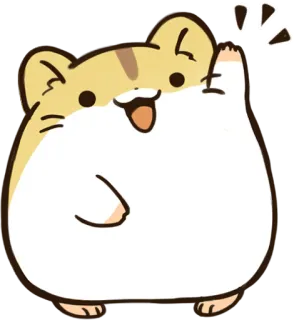 👋 hamster, cute, animal, kawaii, sticker, cartoon telegram sticker