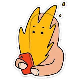 😳 Feuer, Telefon, erschöpft, gestresst, Cartoon telegram sticker