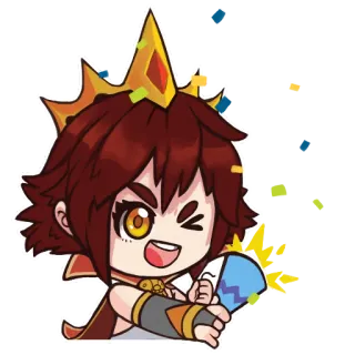 🎉 Desenho animado, Confete, Celebração, Piscadela, Brilho telegram sticker