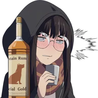 🥃 Captain Rum
Special Gold anime, drinking, alcohol, cartoon, liquor, rum telegram sticker