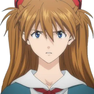 🙁 Asuka Langley Soryu Neon Genesis Evangelion Anime, Personnage, Fille, Portrait, Asuka, Evangelion whatsapp sticker