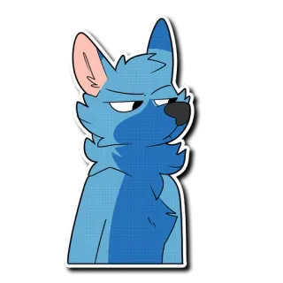😒 anjing, berbulu, kartun, hewan telegram sticker