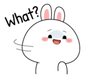 😂 bunny, rabbit, cartoon, cute, animal, kawaii telegram sticker
