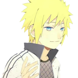 🙂 Minato Namikaze Naruto Anime, Capelli Gialli, Sorriso, Personaggio, Ninja telegram sticker