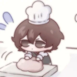 🍫 koki, memasak, memanggang, imut, kartun telegram sticker