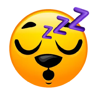 😀 emoji, dormindo, sono, zzzz, rosto, amarelo, cansado whatsapp sticker