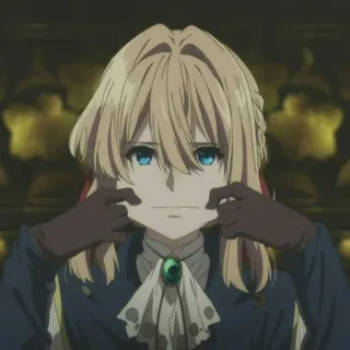 😐 Violet Evergarden anime, girl, character, portrait telegram sticker