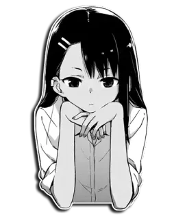 😔 Nagatoro Don't Toy with Me, Miss Nagatoro อนิเมะ, มังงะ, การ์ตูน, น่ารัก, ตัวละคร, ผู้หญิง telegram sticker