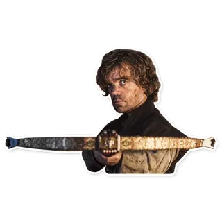 🕹 Tyrion Lannister Game of Thrones kruisboog, wapen, Game of Thrones, Tyrion Lannister whatsapp sticker