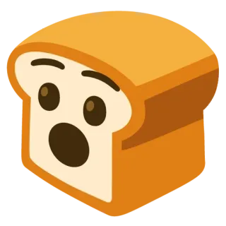 🍞 roti, emoji, makanan, kartun telegram sticker