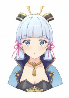😐 Kamisato Ayaka Genshin Impact アニメ, ビデオゲーム, 原神, 神里綾華, キャラクター, デジタルアート telegram sticker