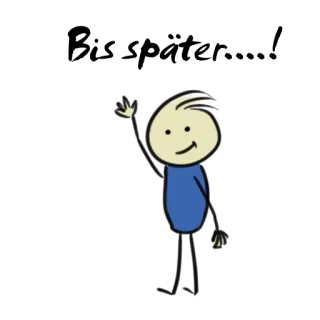 ✋ Cartoon, Strichmännchen, Winken, Gruß whatsapp sticker