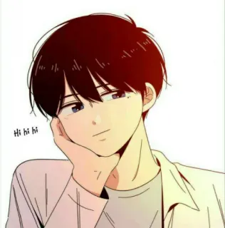 😏 Hi hi hi Anime, Manga, Cartoon, Junge, lächelnd telegram sticker