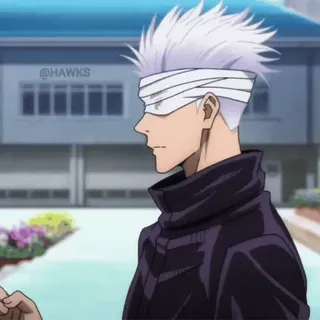 🤞 Satoru Gojo Jujutsu Kaisen Anime, Gojo Satoru, Jujutsu Kaisen, Cabelo Branco, Venda telegram sticker