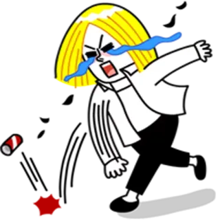 😭 ร้องไห้, โกรธ, เศร้า, การ์ตูน, อารมณ์ telegram sticker