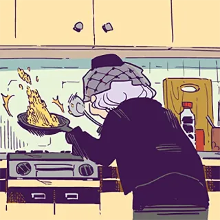 🍳 koken, keuken, chef, eten, fornuis whatsapp sticker