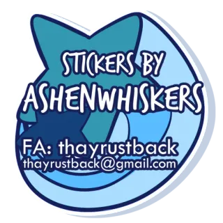 ℹ️ STICKERS BY ASHENWHISKERS FA: thayrustback thayrustback@gmail.com whatsapp sticker