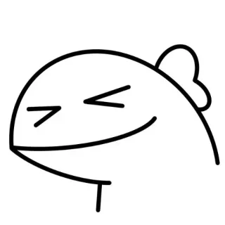😄 dessin animé, simple, animal, poisson, mignon, dessin, minimaliste whatsapp sticker