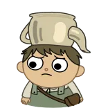 👎 Wirt Over the Garden Wall Wirt, Over the Garden Wall, Desenho animado, Animação, Personagem, Triste telegram sticker