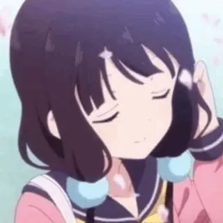 💕 anime, girl, cute, happy, illustration, cartoon, character telegram sticker