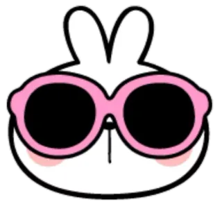 😎 conejo, conejito, gafas de sol, guay, lindo, animal telegram sticker