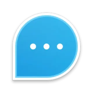 💙 메시지, 채팅, 말풍선, 소통, 입력 중, 점 whatsapp sticker