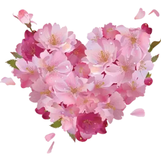 💓 flowers, heart, pink, floral, love, blossom, cherry blossom, romantic telegram sticker