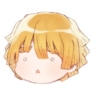 ⚡️ Zenitsu Agatsuma Demon Slayer 动漫, 善逸, 鬼灭之刃, Q版, 可爱, 贴纸 whatsapp sticker