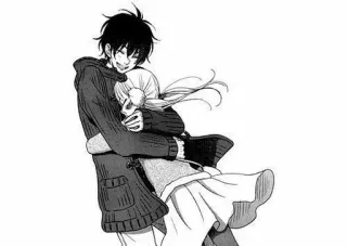 💗 Mangá, Casal, Abraço, Amor, Abraço telegram sticker