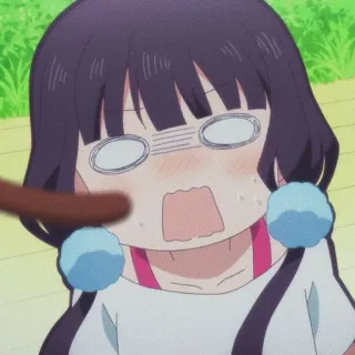 🍇 anime, shock, surprise, cartoon, girl, reaction telegram sticker