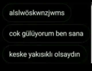 🤔 alslwöskwnzjwms
cok gülüyorum ben sana
keske yakışıklı olsaydın whatsapp sticker