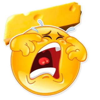 😭 fromage, pleurer, emoji, triste, nourriture telegram sticker