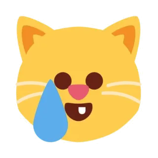 😺 cat, emoji, face with tears of joy telegram sticker