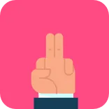🤟 жест, средний палец, оскорбительный, оскорбление, символ telegram sticker