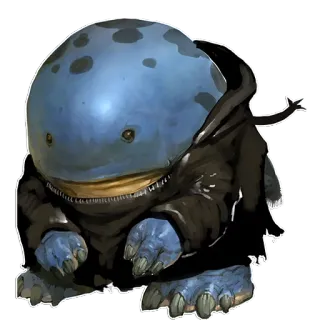 😈 monstruo, criatura, fantasía, azul, lindo, dibujos animados telegram sticker
