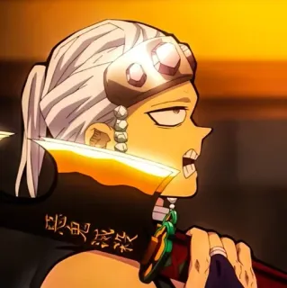 😒 Tengen Uzui Demon Slayer Anime, Demon Slayer, Tengen Uzui, Pedang, Hashira telegram sticker