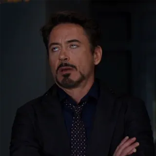 🙄 Iron Man Iron Man, Robert Downey Jr., Marvel, Revirando os olhos, Meme, Engraçado, Sarcasmo telegram sticker
