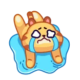 😭 kot, płacz, smutny, słodki, emocja, kreskówka telegram sticker